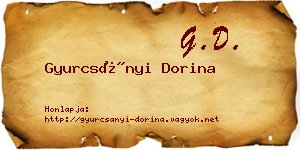 Gyurcsányi Dorina névjegykártya