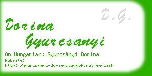 dorina gyurcsanyi business card
