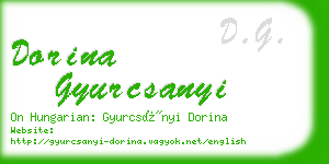 dorina gyurcsanyi business card